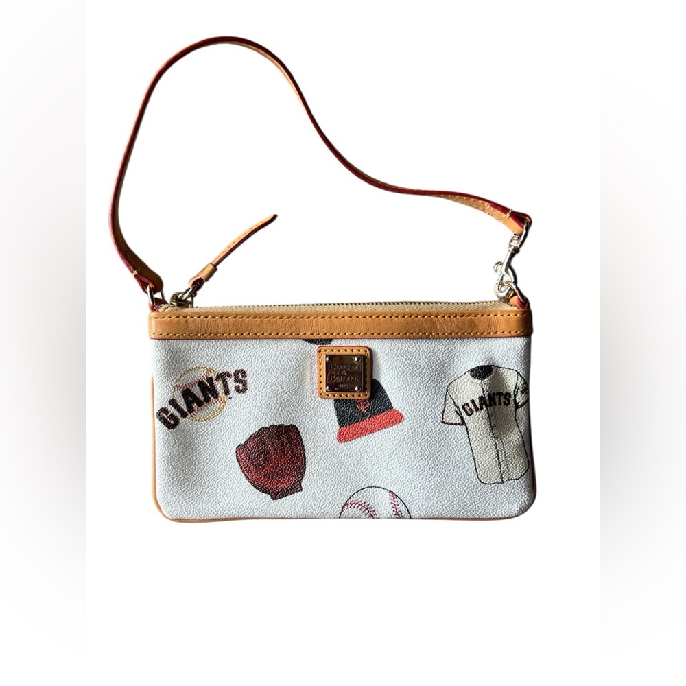 NWOT Dooney & Bourke White and Tan San Francisco Giants Wristlet